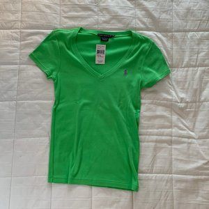 Ralph Lauren Sport Size (M) Green V-Neck Shirt